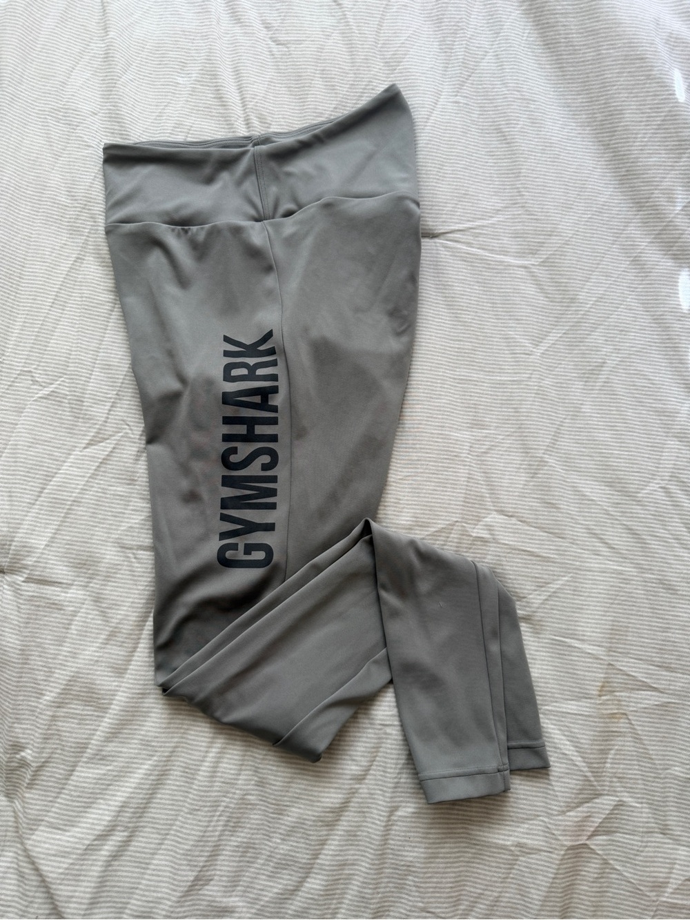 Gymshark Olive Gray Logo Leggings